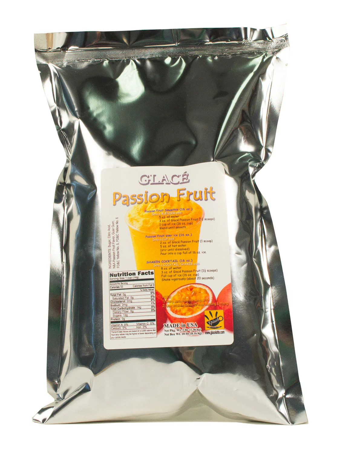 Passion Fruit 4 in 1 Mix for Bubble Tea, Smoothies, Lattes and Frappes, 3 lbs. Bag (Case 6 x 3 lbs. Bags) - Ships Free Within Canada on Orders Above CAD $199