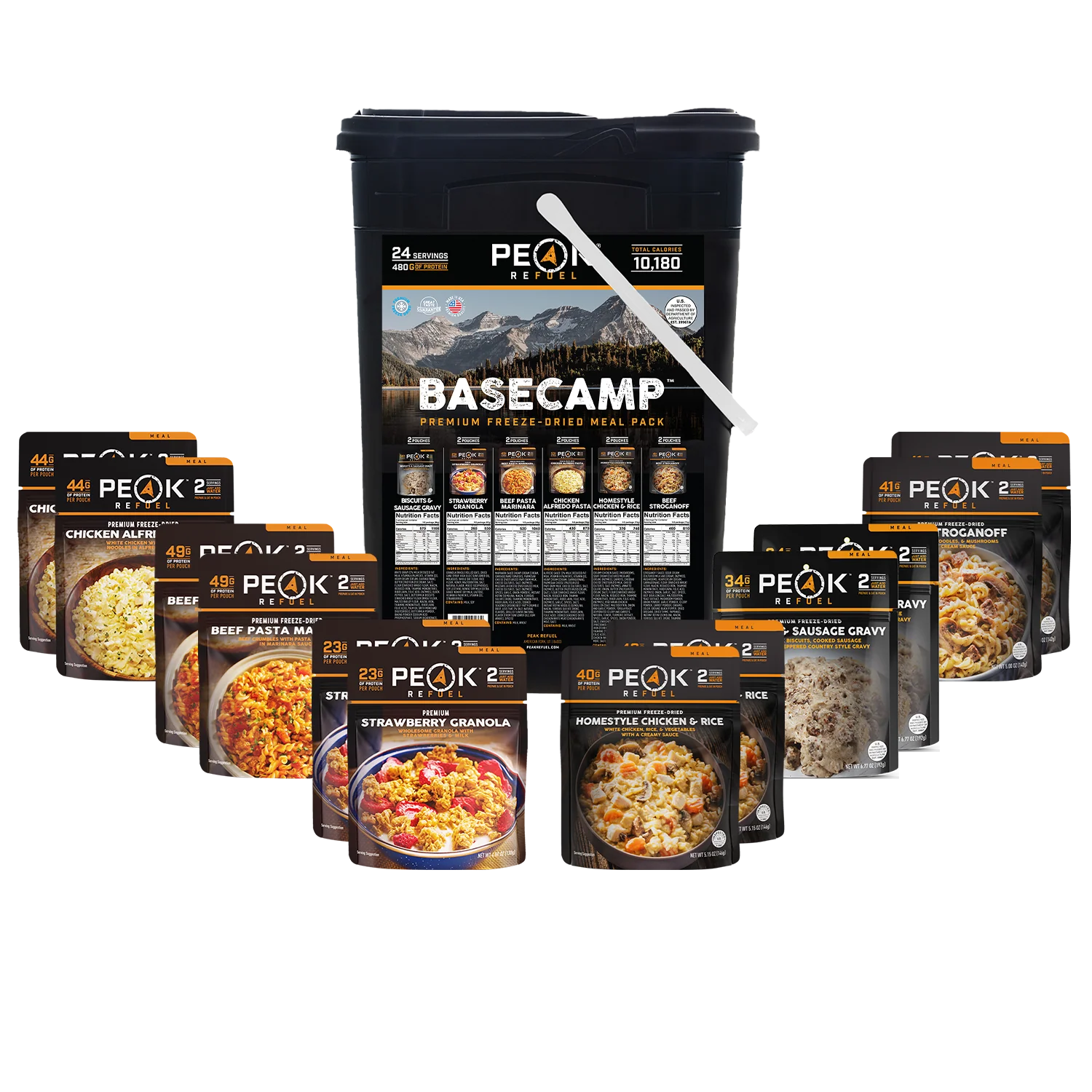 Peak Refuel Backpacking and Camping Survival Food Basecamp 12 Pack