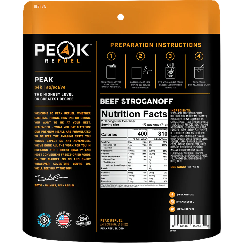 Peak Refuel Beef Stroganoff - Image 2