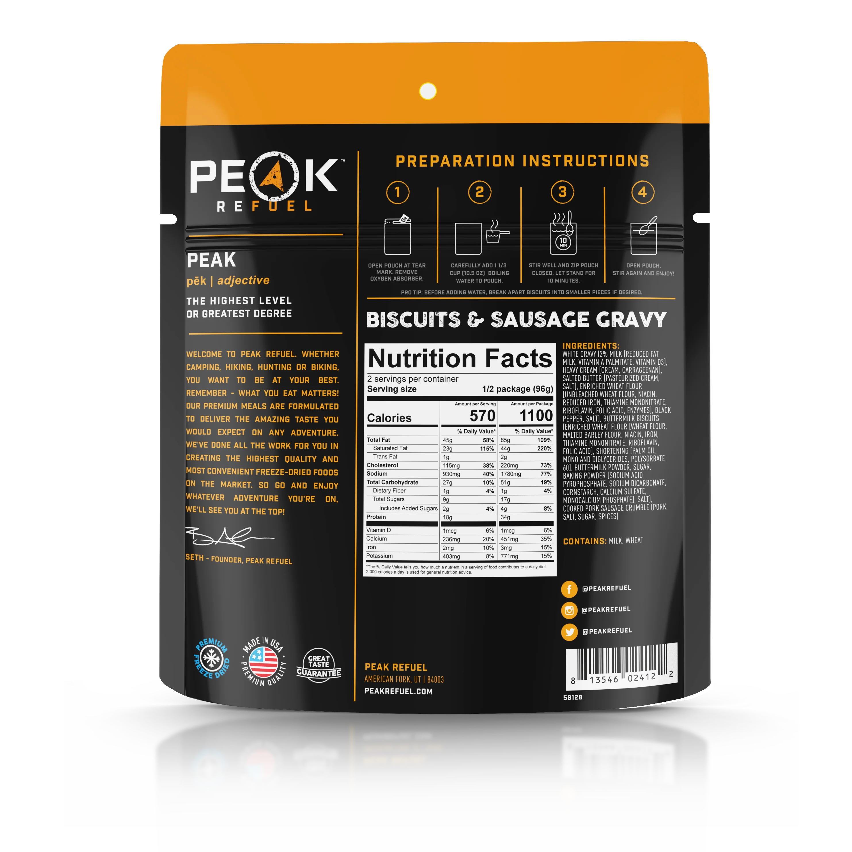Peak Refuel Biscuits & Sausage Gravy - Image 2