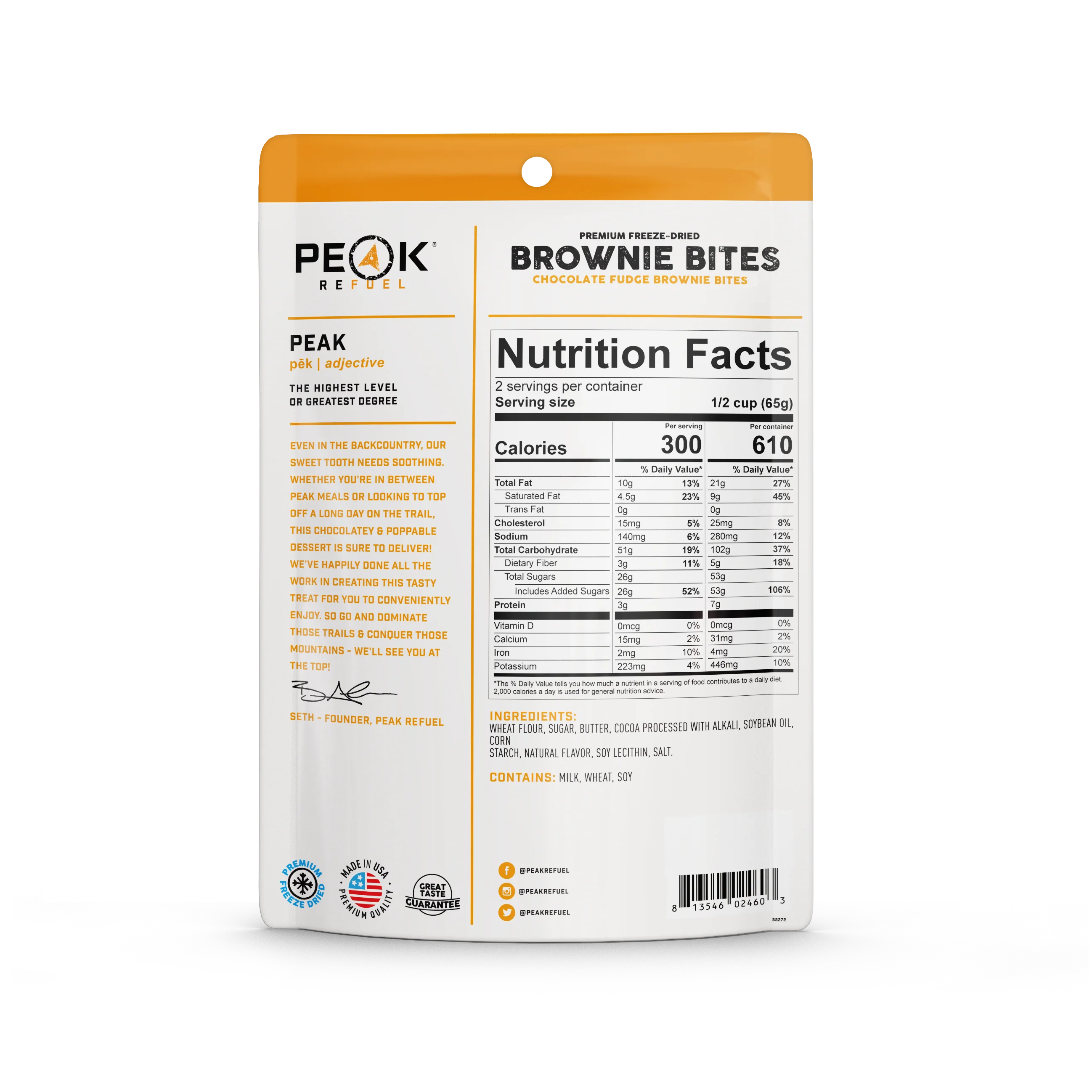 Peak Refuel Chocolate Fudge Brownie Bites - Image 2