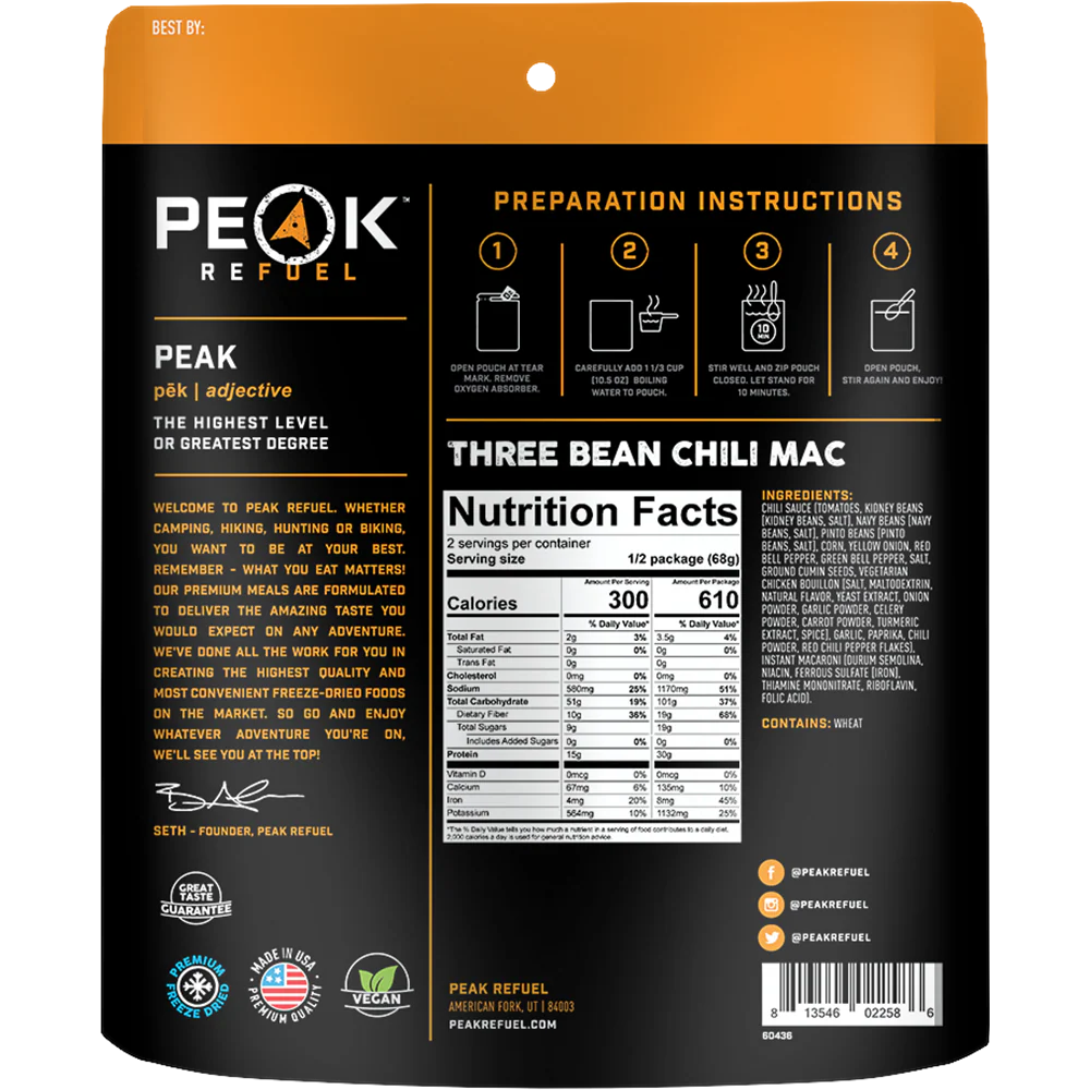 Peak Refuel Three Bean Chili Mac - Image 2