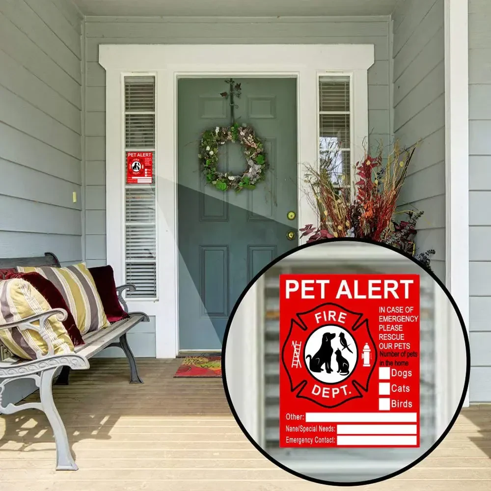 Pet Alert Fire Rescue Sticker, Emergency Pets Inside Window Decal - Image 3