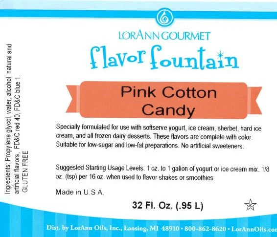 Pink Cotton Candy Flavor - 4 oz. - 32 oz. - Ice Cream and Beverage Flavors - LorAnn Oils - Canadian Distribution - Ships Free Within Canada on Orders Above CAD $199 - Image 3
