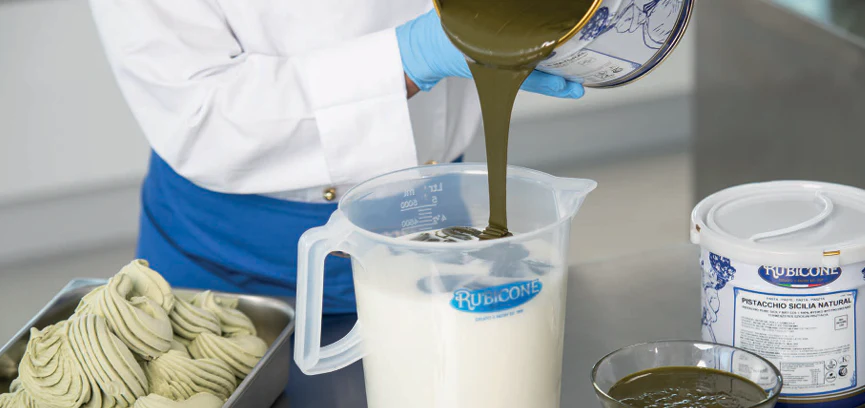 Pistachio Pure Siciliy (Natural Colour) Paste - Gelato Pastes - 3 KG Bucket - Rubicone Canada - Ships Free Within Canada on Orders Above CAD $199 - Image 2