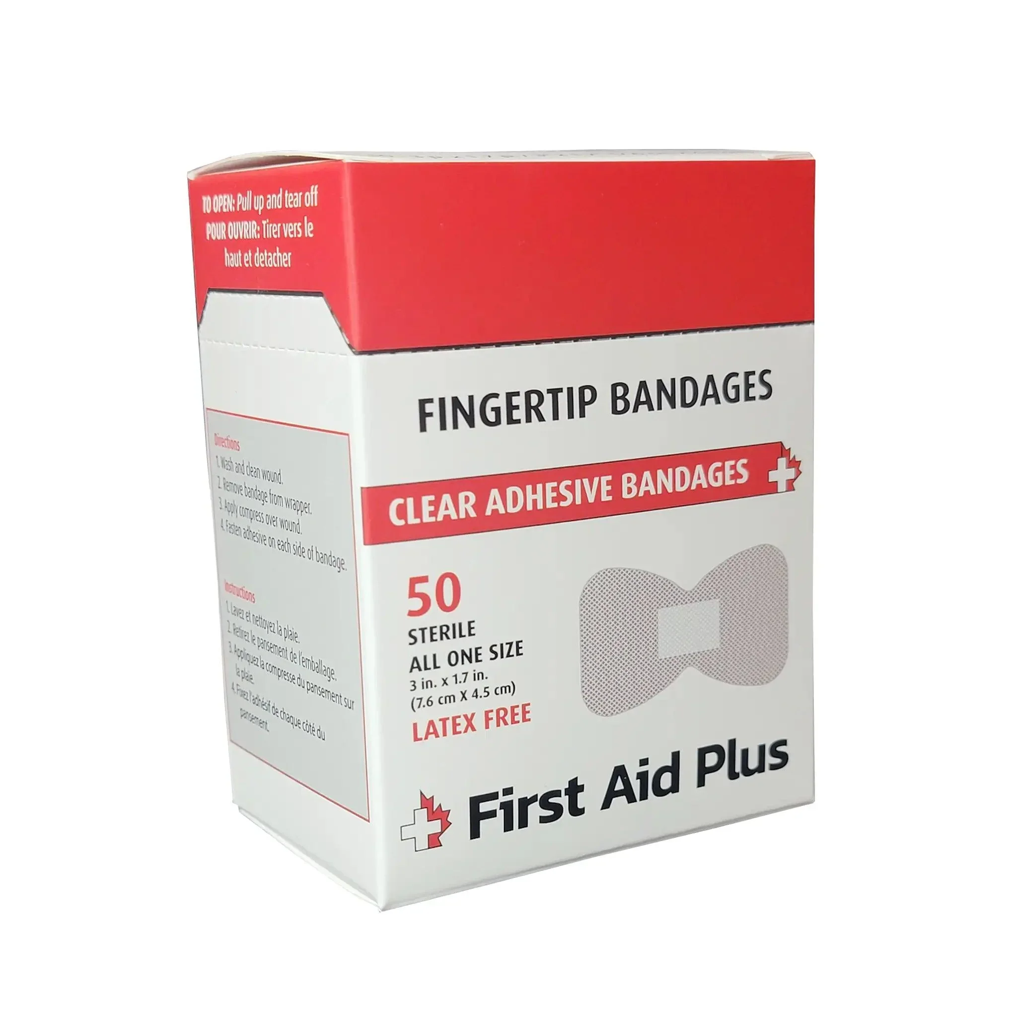 Plastic Adhesive Fingertip Bandage, 3" x 1.3/4", 50/box - Image 2