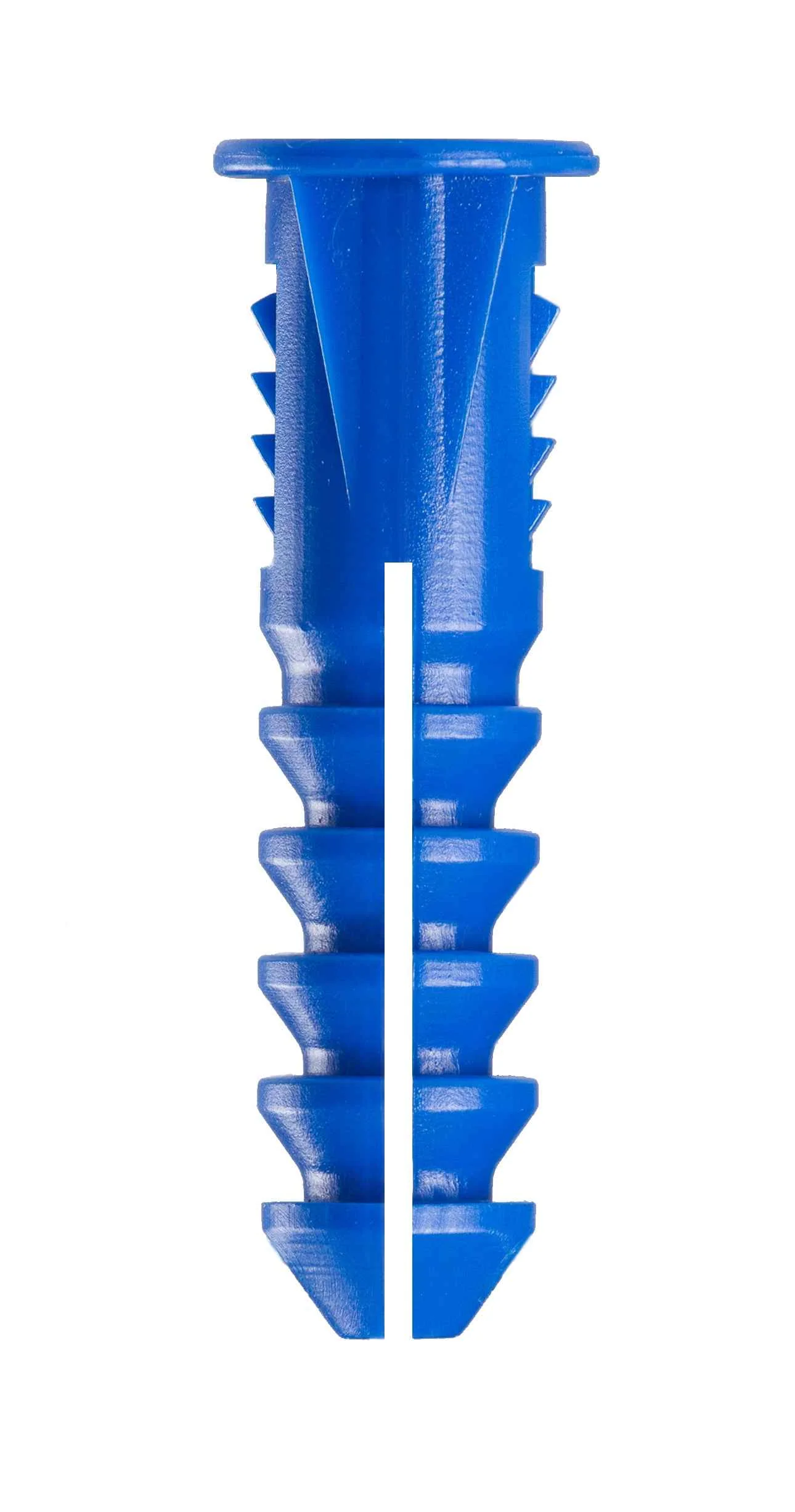 #8-10x1-1/4" Plastic Screw Anchor w/ Screws, Blue (10 Pack) - Image 2