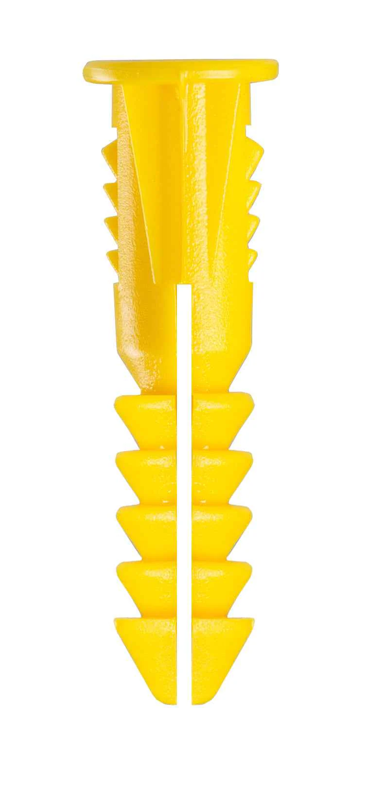 #4-6x7/8" Plastic Screw Anchor w/ Screws, Yellow (10 Pack) - Image 2