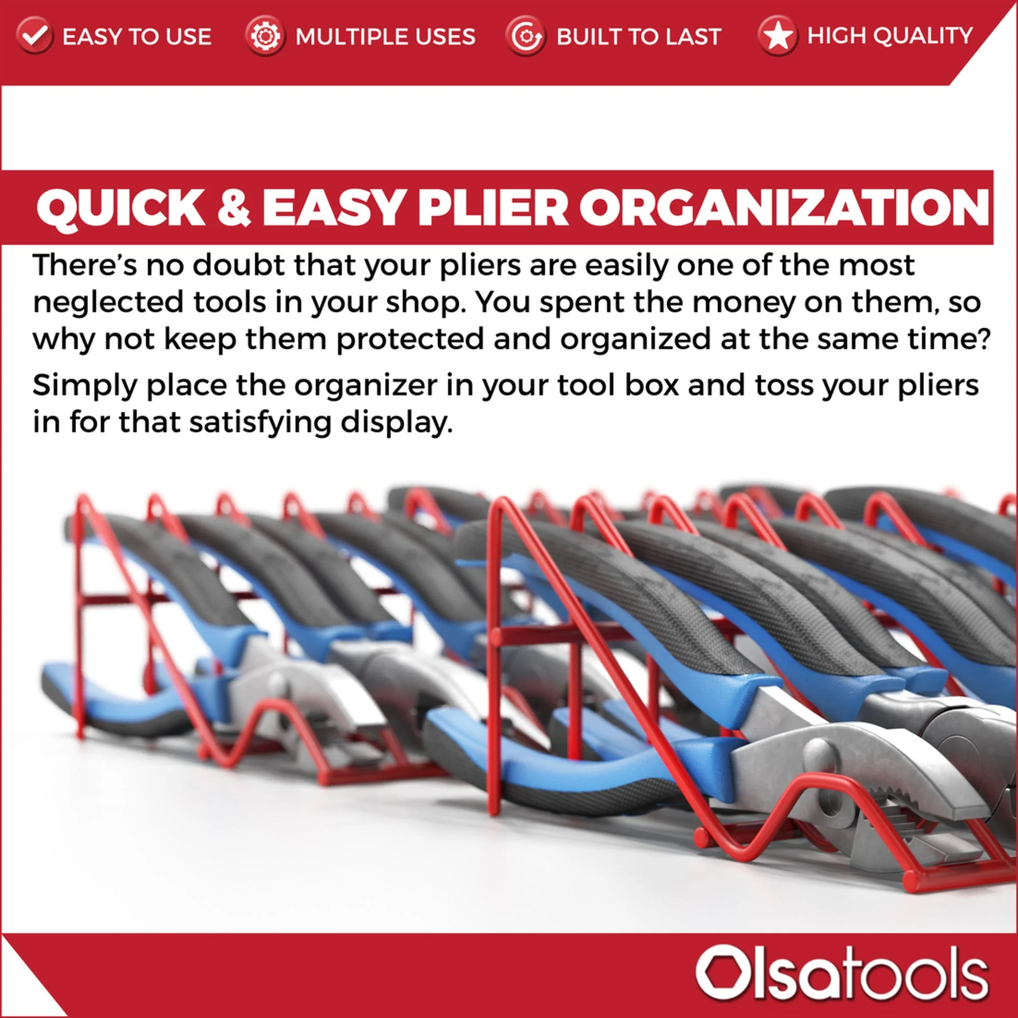 Plier Organizer Rack For Tool Box Drawer - Image 13