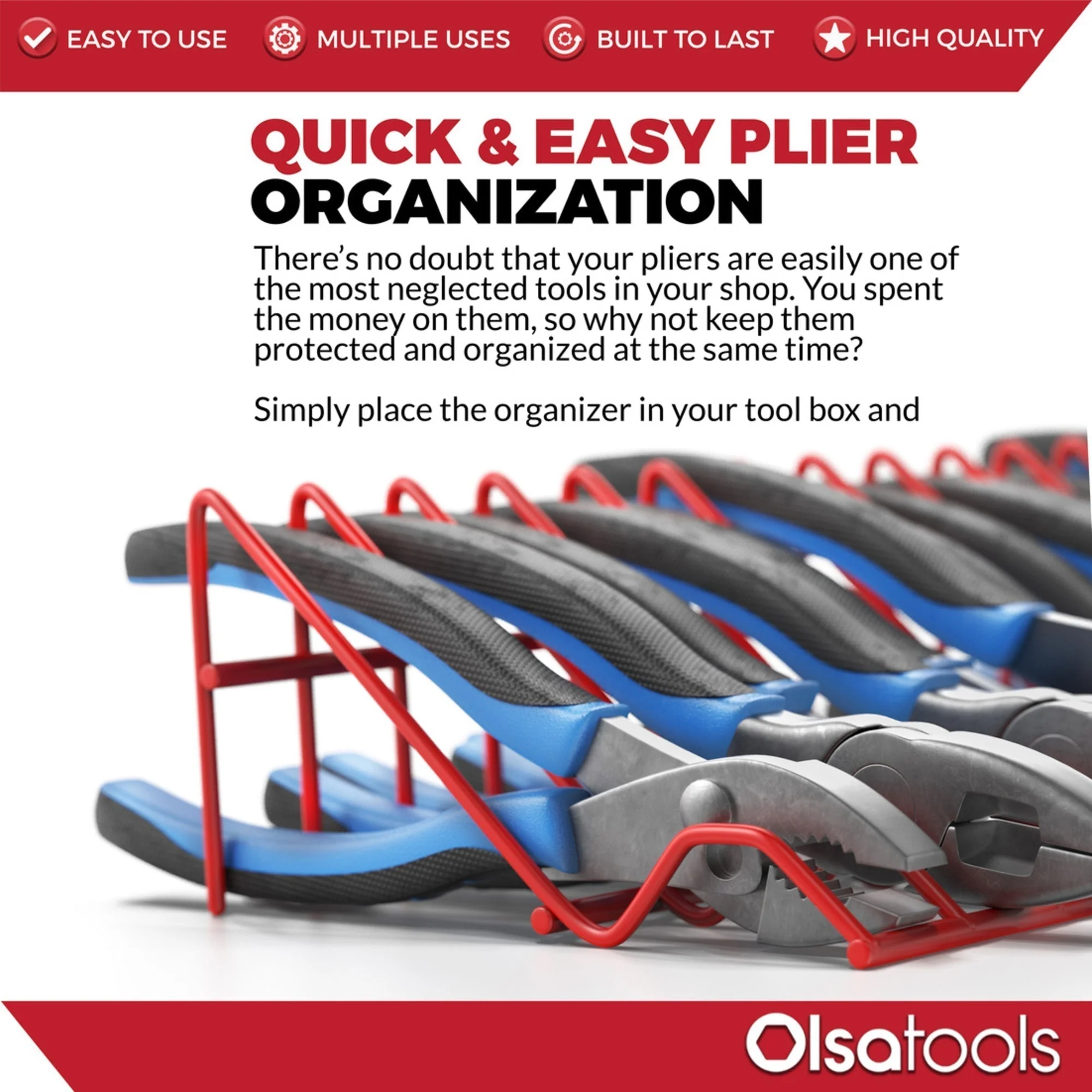 Plier Organizer Rack For Tool Box Drawer - Image 9