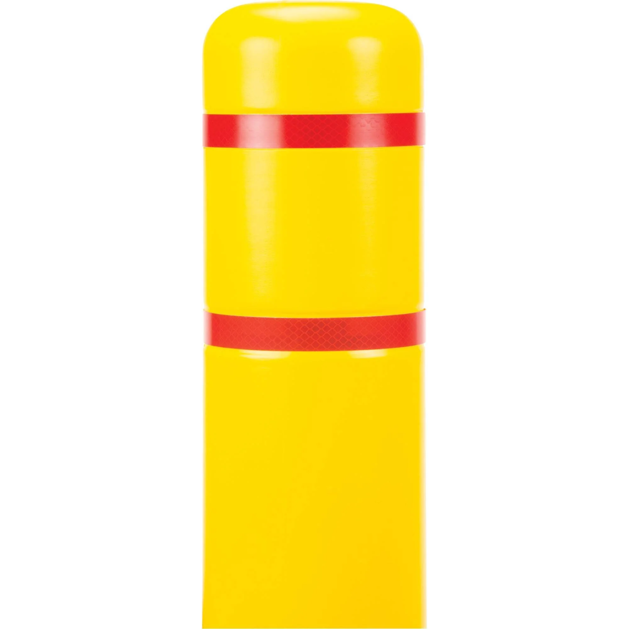 Polyethylene Bollard Cover, 4-1/2" Dia. x 52" L, Red/Yellow - Image 3
