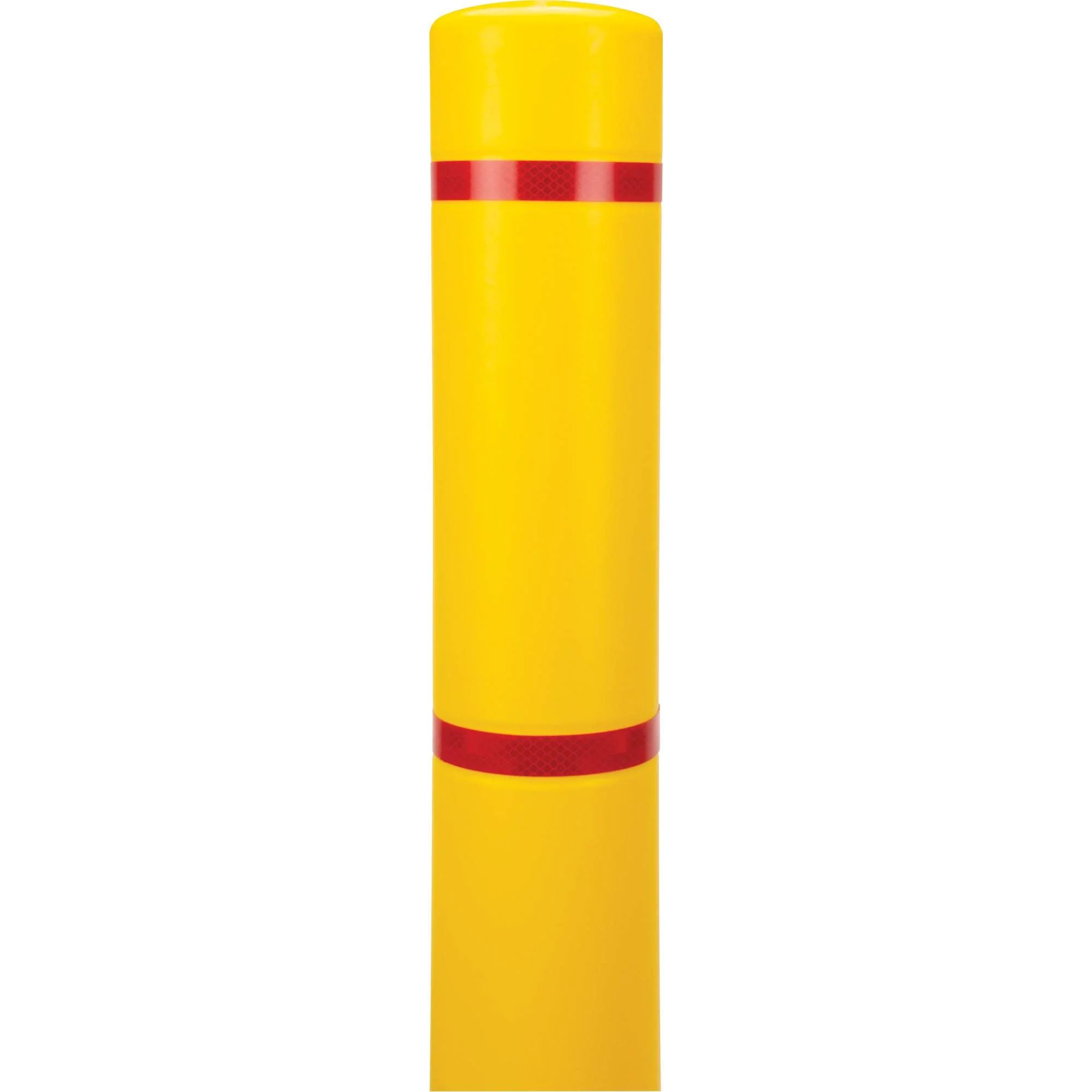 Polyethylene Bollard Cover, 4-1/2" Dia. x 64" L, Red/Yellow - Image 3