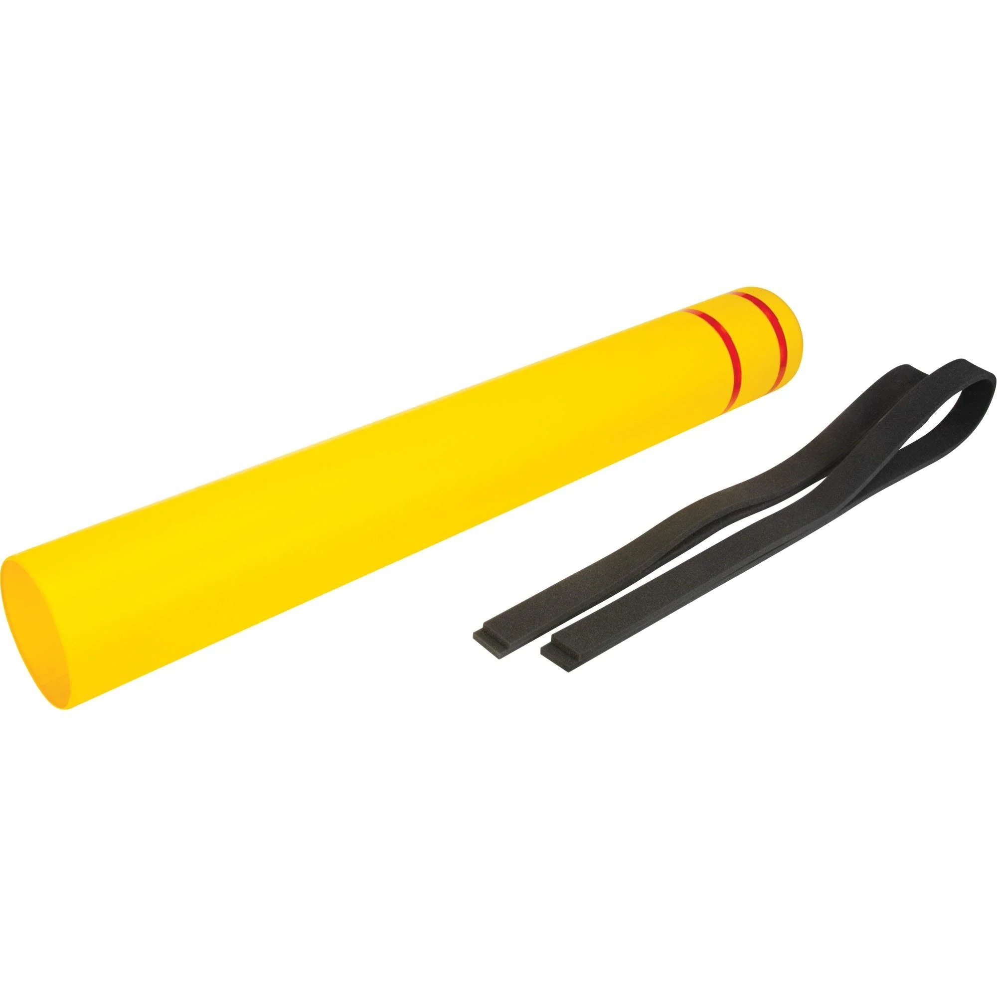 Polyethylene Bollard Cover, 6-5/8" Dia. x 52" L, Red/Yellow - Image 2