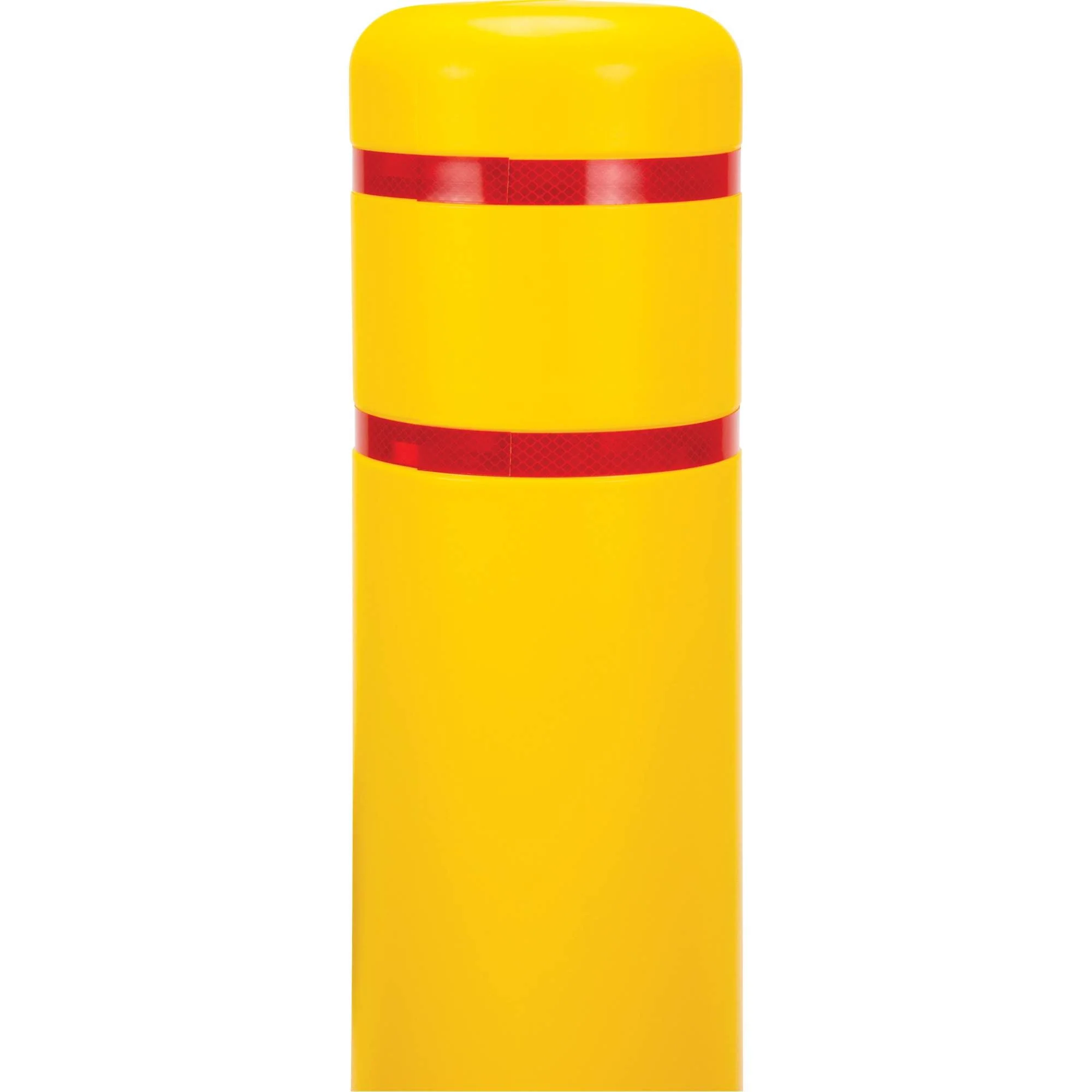 Polyethylene Bollard Cover, 6-5/8" Dia. x 52" L, Red/Yellow - Image 3