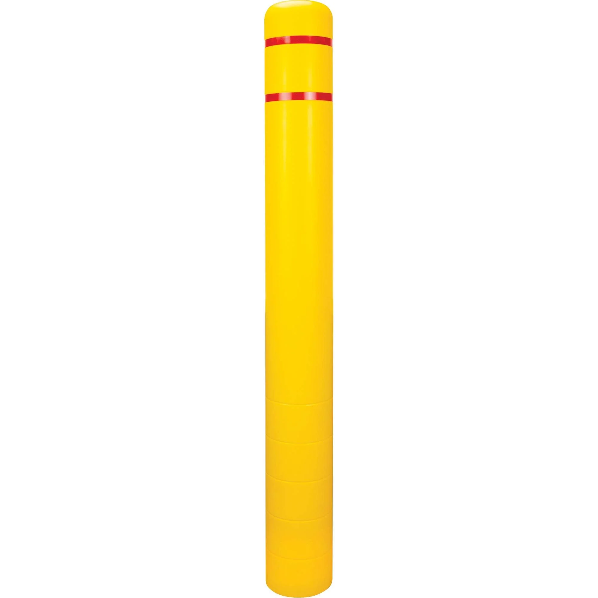 Polyethylene Bollard Cover, 6-5/8" Dia. x 60" L, Red/Yellow