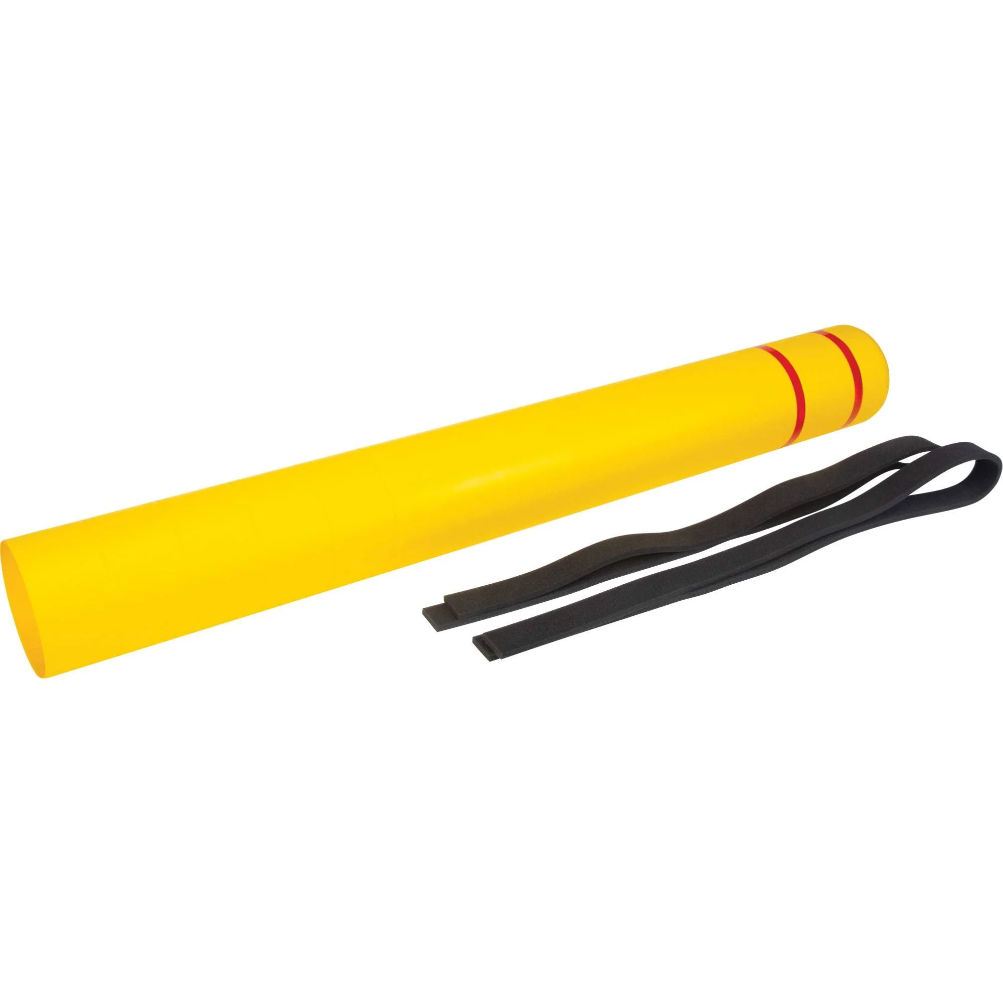 Polyethylene Bollard Cover, 6-5/8" Dia. x 60" L, Red/Yellow - Image 2