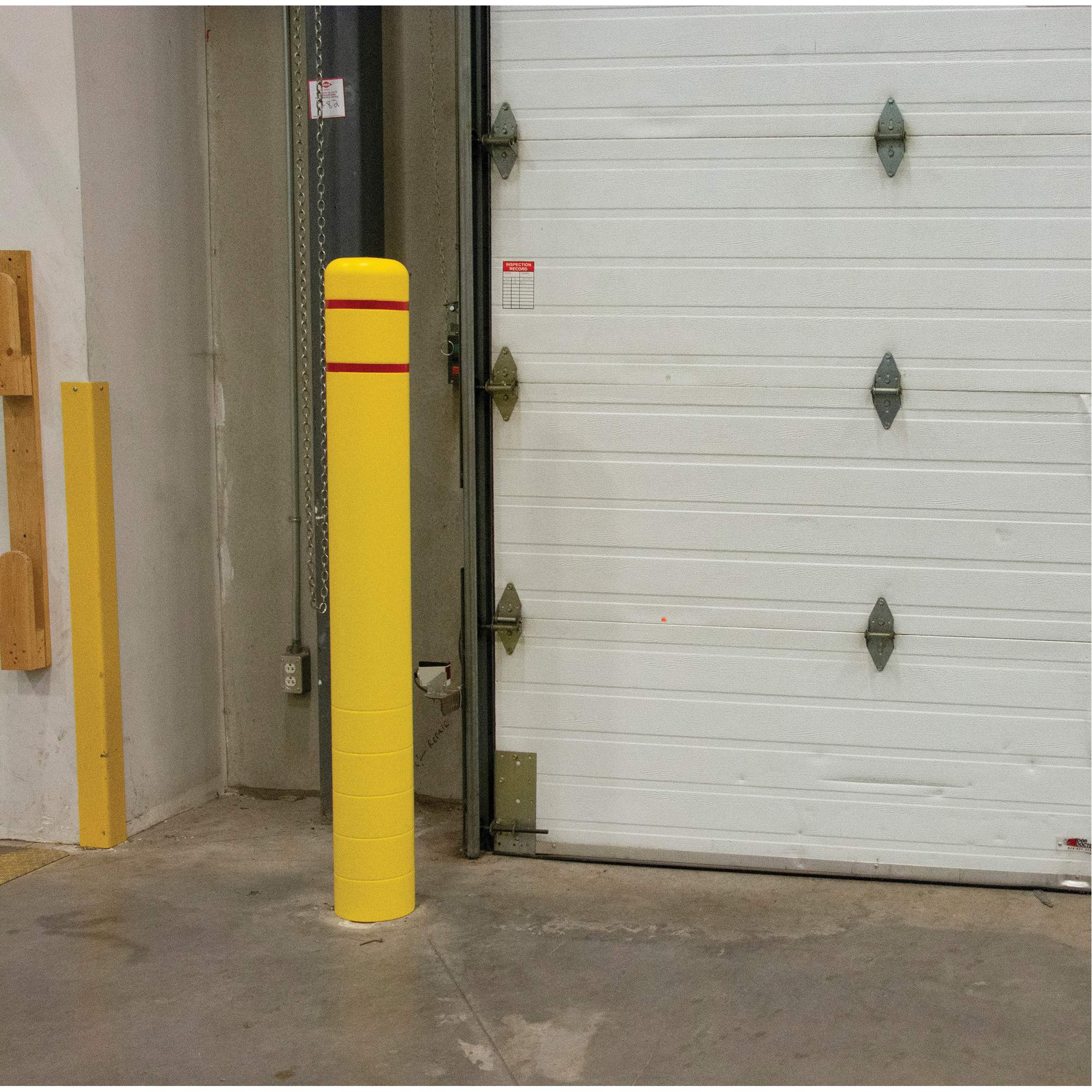 Polyethylene Bollard Cover, 6-5/8" Dia. x 60" L, Red/Yellow - Image 8