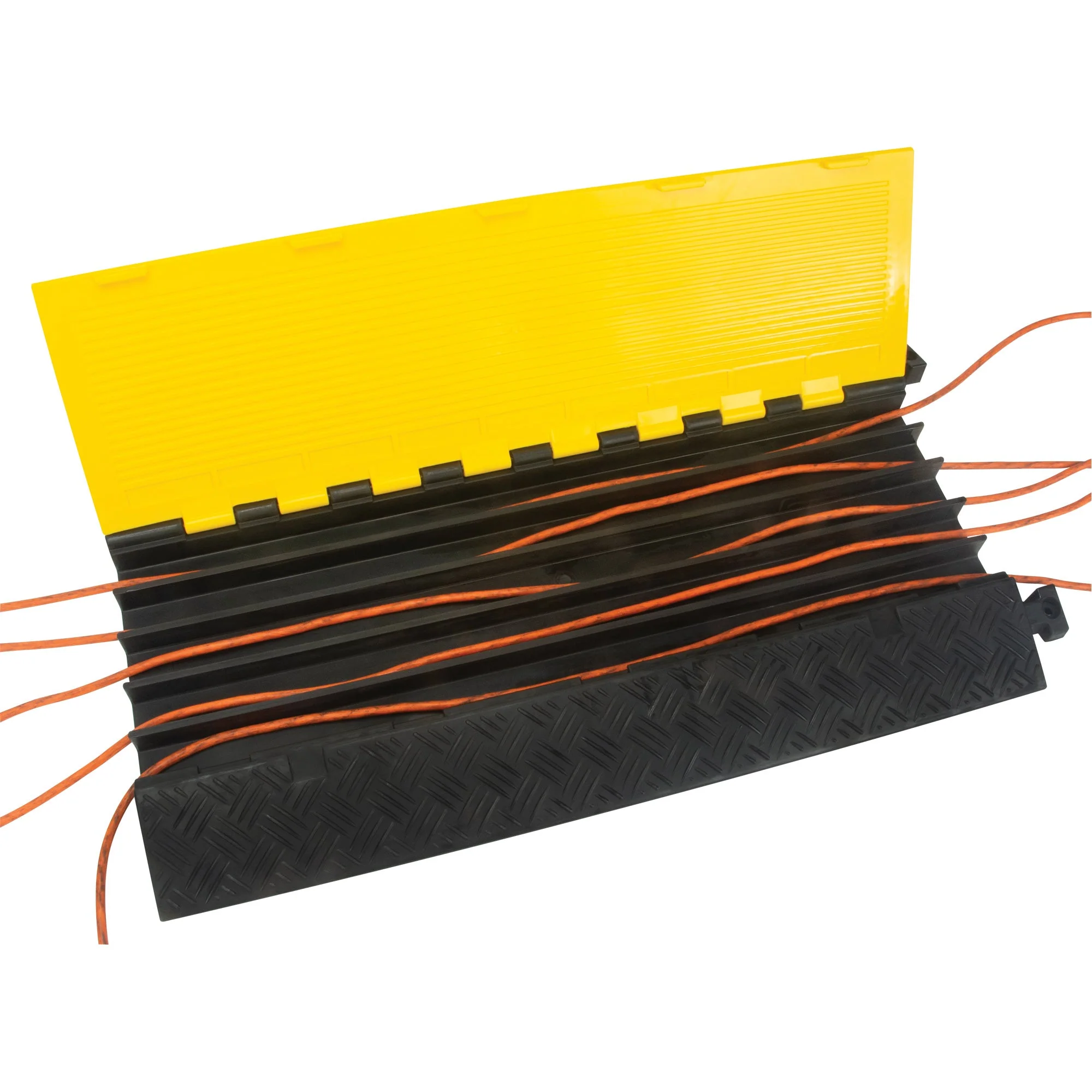 Polyurethane Cable Protector, 5 Channels, 35.43" L x 19.69" W x 2" H - Image 4