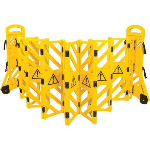 Portable Mobile Barrier, 40" H x 13' L, Yellow - Image 2