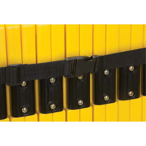 Portable Mobile Barrier, 40" H x 13' L, Yellow - Image 3