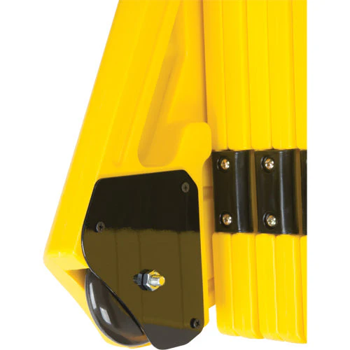 Portable Mobile Barrier, 40" H x 13' L, Yellow - Image 4