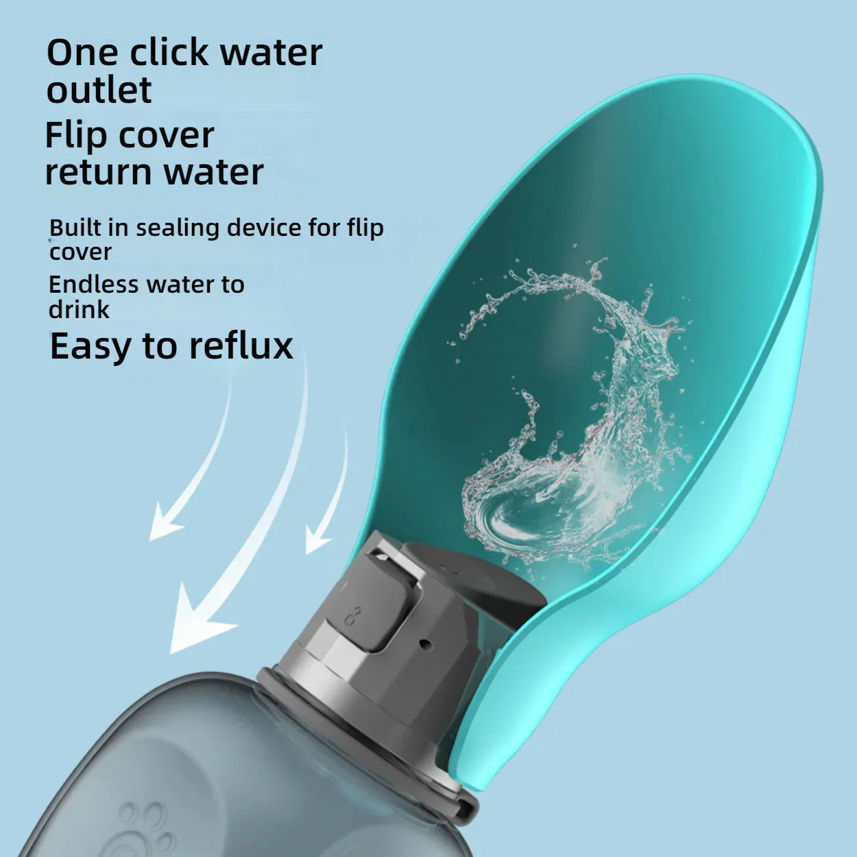 Portable Pet Hydration Bottle with Foldable Cup, 800 ml - Image 3