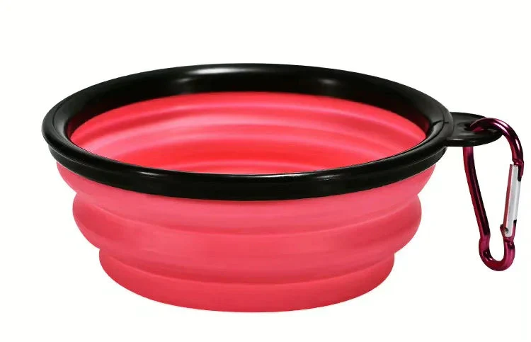 Portable Silicone Pet Bowl with Carabiner Clip, Collapsible, 350 ml - Image 10