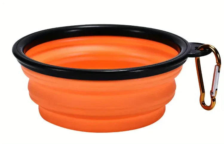 Portable Silicone Pet Bowl with Carabiner Clip, Collapsible, 350 ml - Image 11