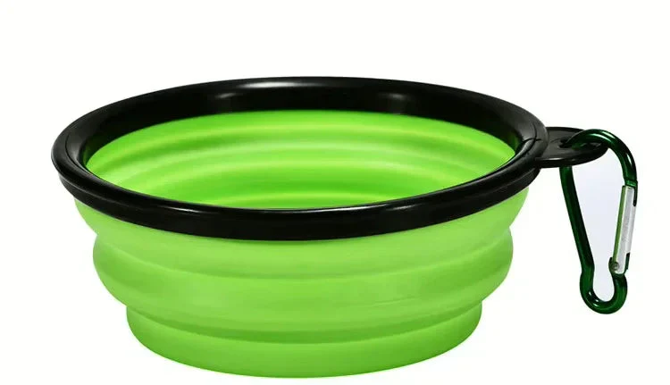 Portable Silicone Pet Bowl with Carabiner Clip, Collapsible, 350 ml - Image 12
