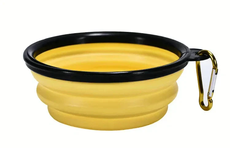 Portable Silicone Pet Bowl with Carabiner Clip, Collapsible, 350 ml - Image 14