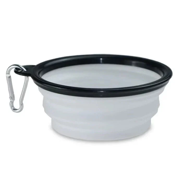 Portable Silicone Pet Bowl with Carabiner Clip, Collapsible, 350 ml - Image 15