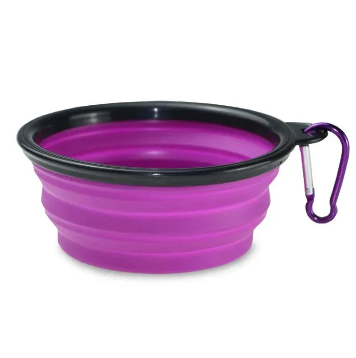 Portable Silicone Pet Bowl with Carabiner Clip, Collapsible, 350 ml - Image 17