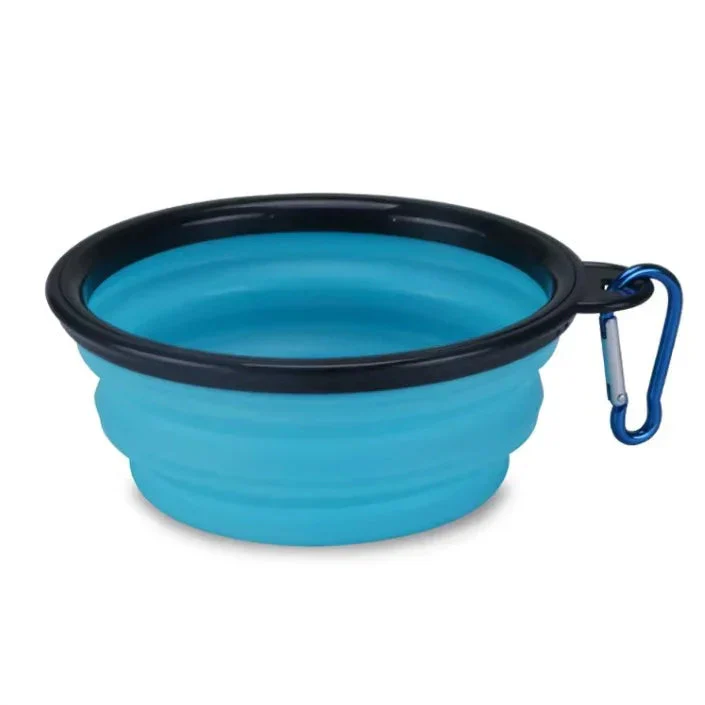 Portable Silicone Pet Bowl with Carabiner Clip, Collapsible, 350 ml - Image 19
