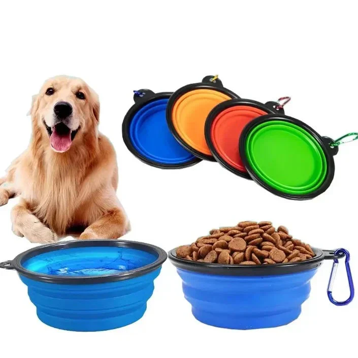 Portable Silicone Pet Bowl with Carabiner Clip, Collapsible, 350 ml - Image 5