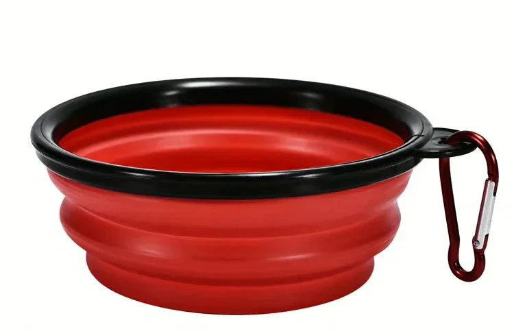 Portable Silicone Pet Bowl with Carabiner Clip, Collapsible, 350 ml - Image 8