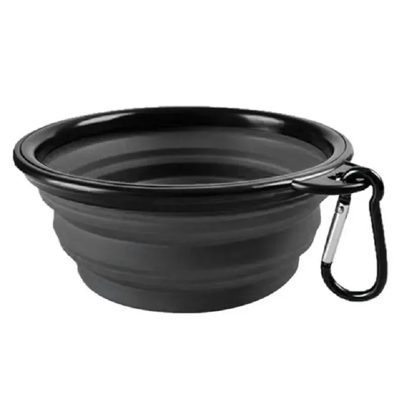 Portable Silicone Pet Bowl with Carabiner Clip, Collapsible, 350 ml - Image 9