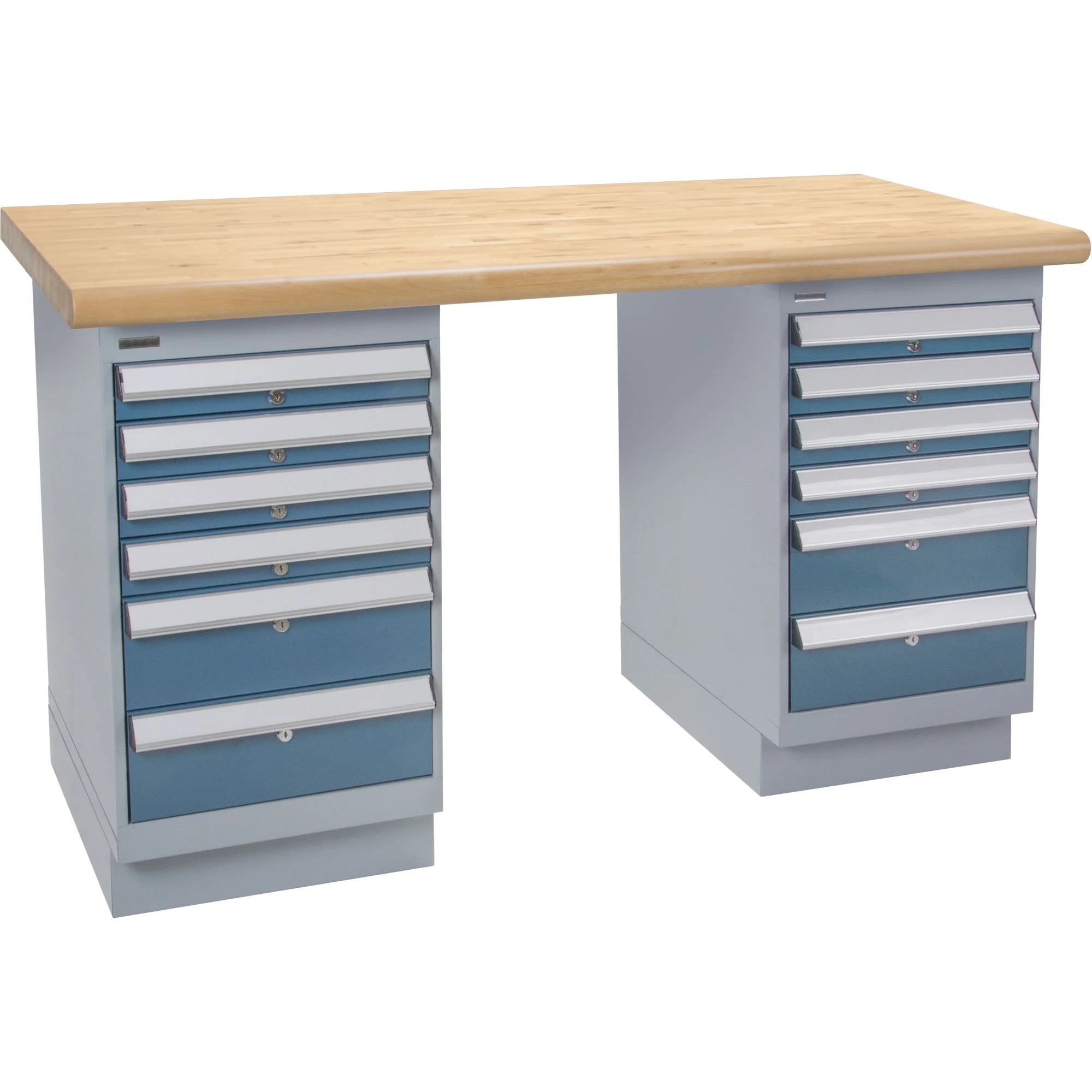 Pre-Designed Workbench, Dual Drawers, 2500 lbs. Cap., 60" W x 36" D, 34" H