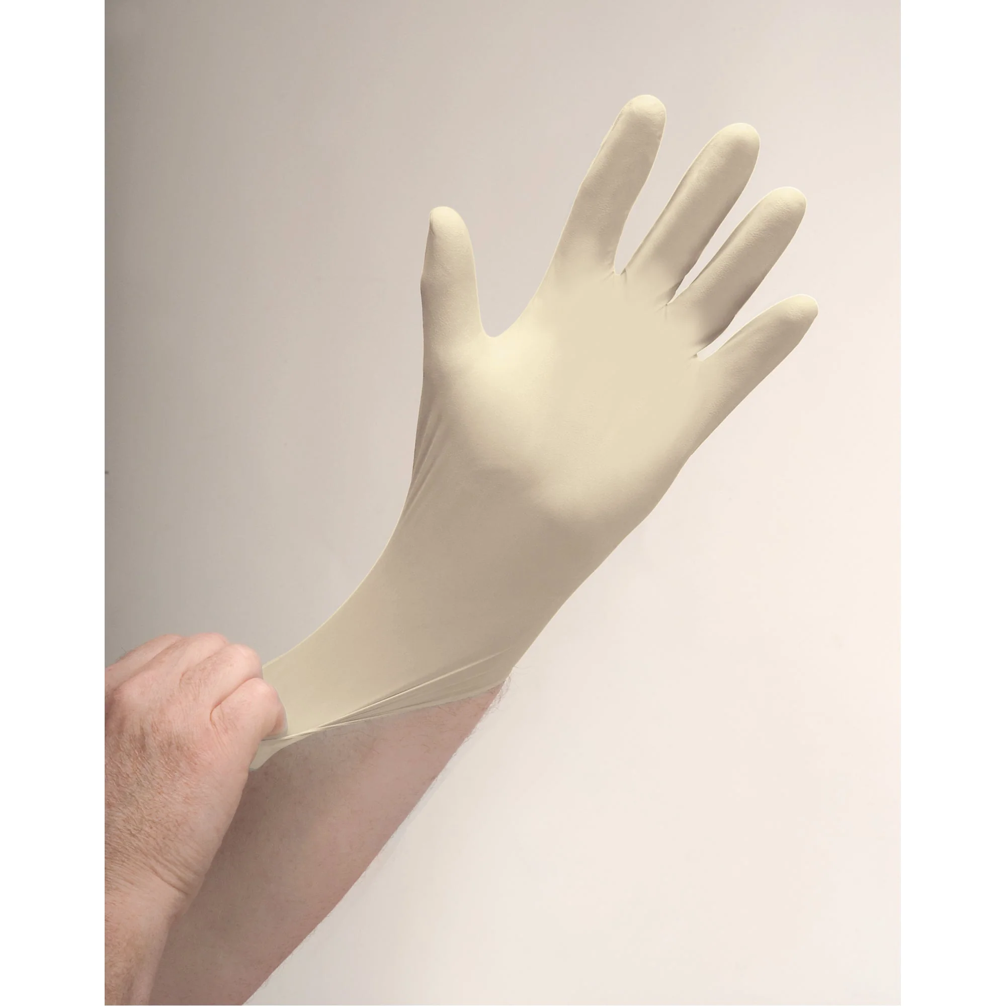 Premium Sensitive Skin Examination Gloves, Large, Latex, 4-mil, Powder-Free, Natural - Image 2