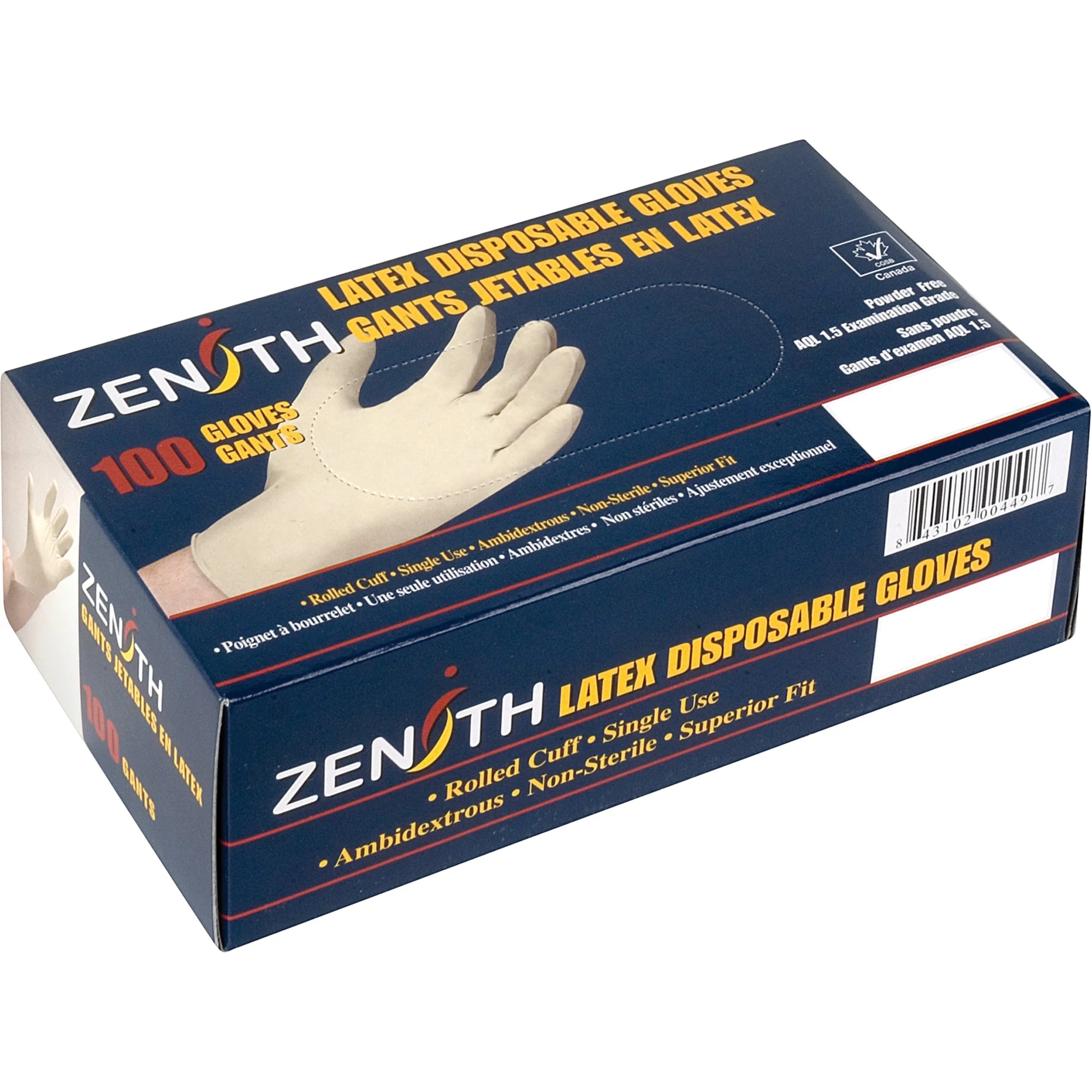 Premium Sensitive Skin Examination Gloves, Small, Latex, 4-mil, Powder-Free, Natural - Image 3