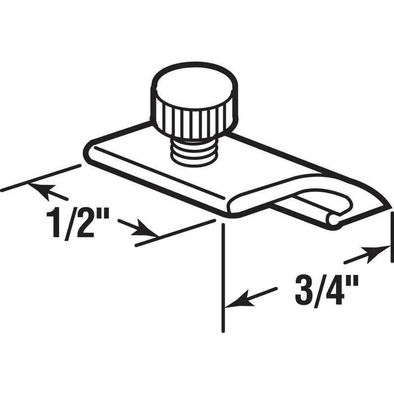 Prime-Line Mill Aluminum Storm Door Panel Clip For 1/2 inch 8 pk (Pack of 6) - Image 3