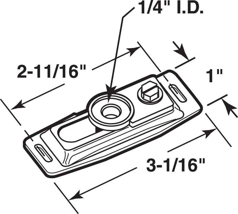 Prime-Line 1-1/6 in. L Brass-Plated Steel Bracket 1 pk - Image 2