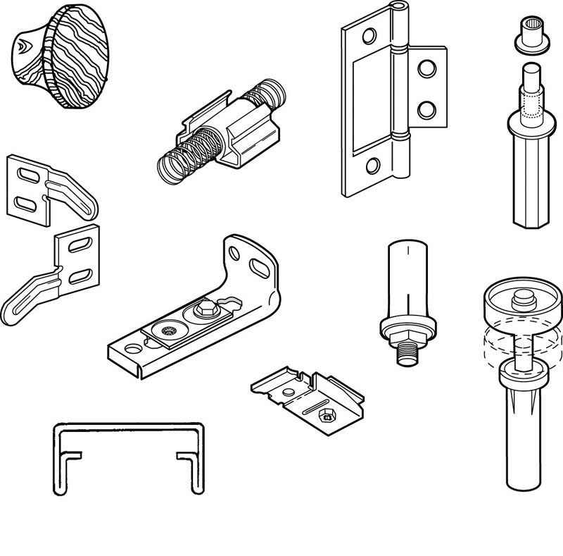 Prime-Line 60 in. L White Steel Hardware Kit 1 pk - Image 2