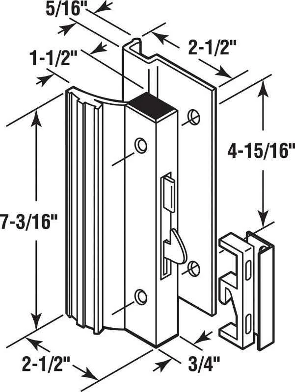 Prime-Line Anodized Aluminum Indoor and Outdoor Patio Door Lock - Image 3