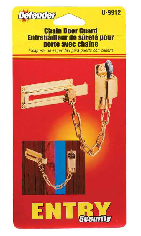 Prime-Line 3.25 in. L Bright Brass Brass Chain Door Guard - Image 3