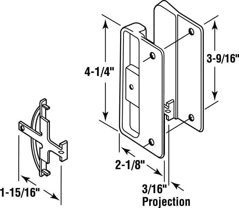Prime-Line Zinc-Plated Black Plastic Latch and Pull 1 pk - Image 3