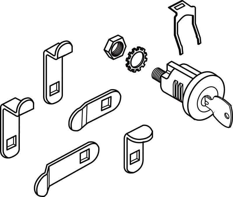 Prime-Line Nickel Steel Counter Clockwise Mailbox Lock - Image 2