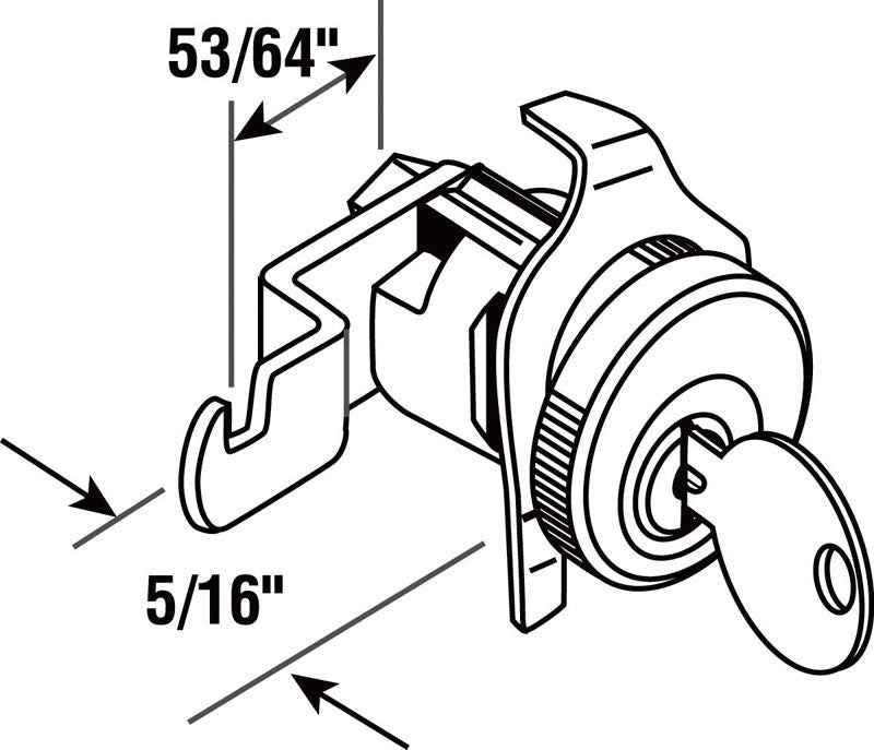 Prime-Line Chrome Steel Counter Clockwise Mailbox Lock - Image 2