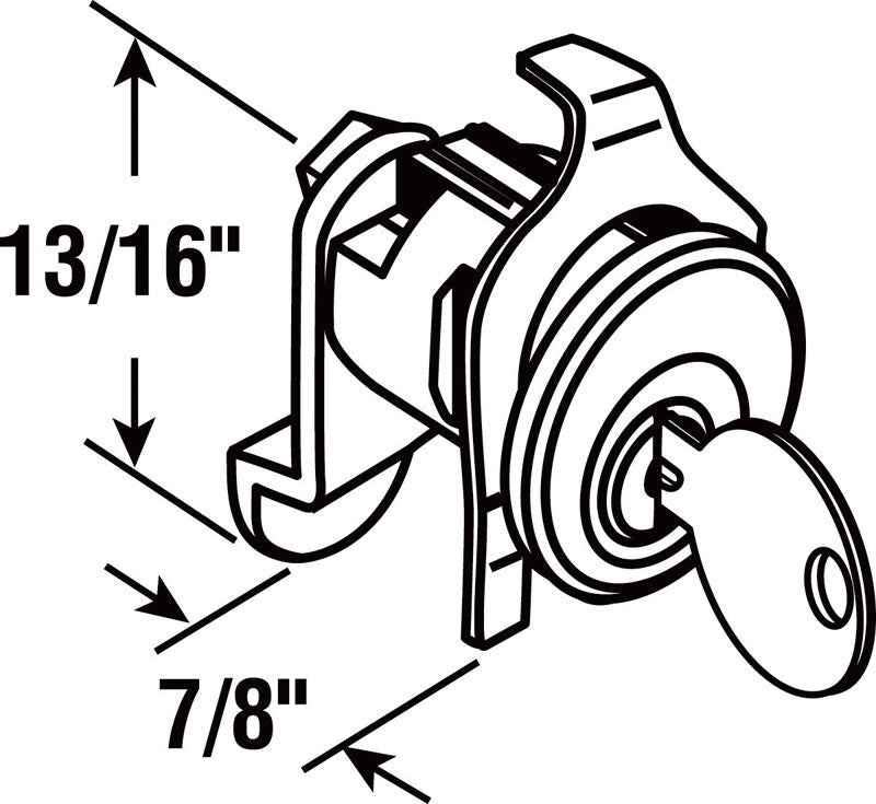 Prime-Line Nickel Steel Counter Clockwise Mailbox Lock - Image 2