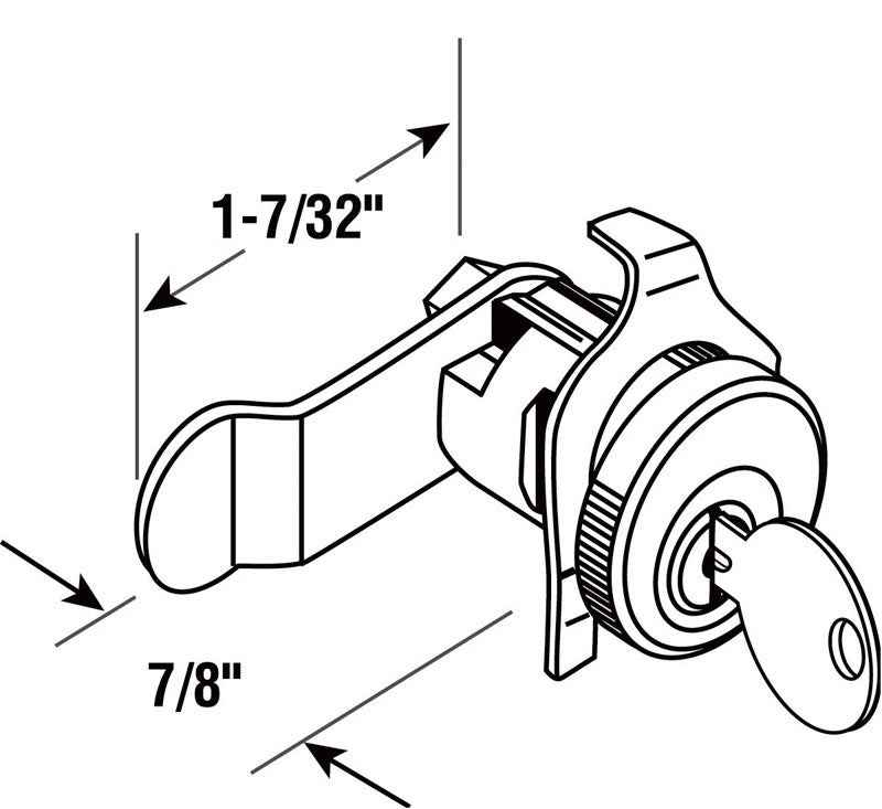 Prime-Line Brushed Nickel Steel Counter Clockwise Mailbox Lock - Image 2