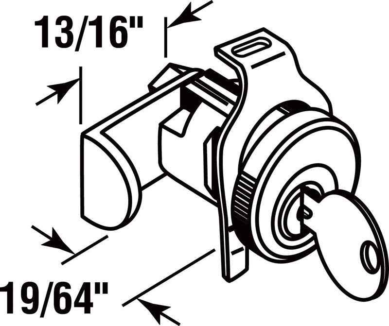 Prime-Line Nickel Steel Counter Clockwise Mailbox Lock - Image 2